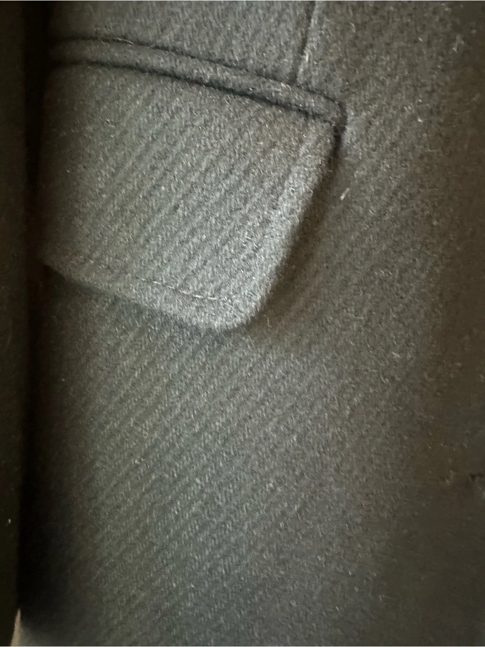 Ralph Lauren Black Single-Breasted Wool-Blend Trench Coat